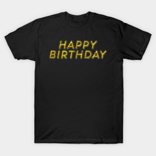 Happy Birthday - Yellow T-Shirt